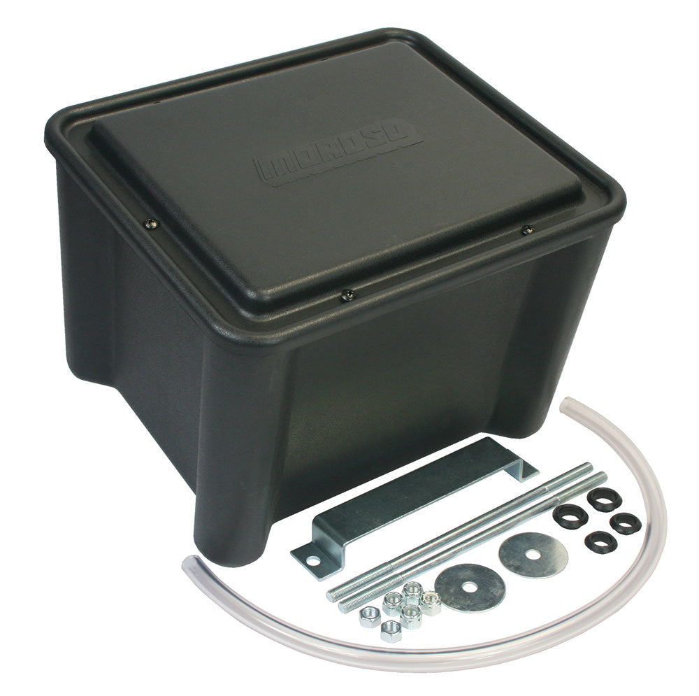 MOROSO Sealed Battery Box Part Number 74051, Black Plastic, 13.125 Inch Length, 11.125 Inch Width, 11.125 Inch Height