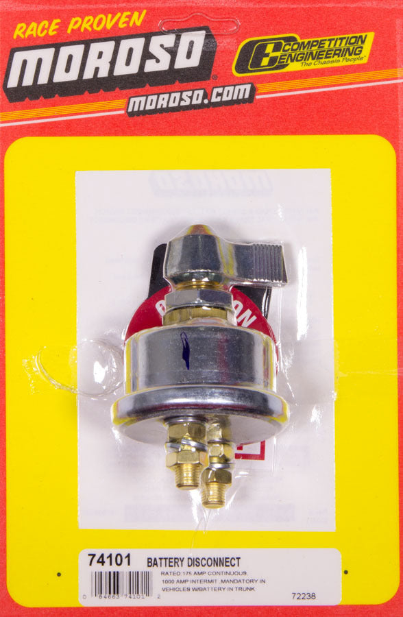 MOROSO 74101 Heavy Duty Battery Disconnect Switch, Rotary Panel Mount, 175 Amps, 6-36V