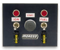 MOROSO 74130 Toggle Switch Panel 4 Inch by 5 Inch Aluminum Black Anodized Dash Mount with Indicator Lights