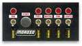 MOROSO 74131 Drag Race Panel with Five Toggle Switches and One Momentary Button, Dash Mount, Black Finish