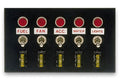 MOROSO 74134 Switch Panel with Fused Toggle Switches and Indicator Lights, 6.75 x 4 Inches, Black Dash Mount
