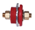 MOROSO 74144 Thru Panel Battery Terminal, Red, 6V-36V, 250A, 1.25-Inch Hole Diameter, 3/8-16 Inch Stud
