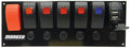 MOROSO 74194 Rocker LED Switch Panel with Breakers and Dual USB Ports for Dashboard Mounting