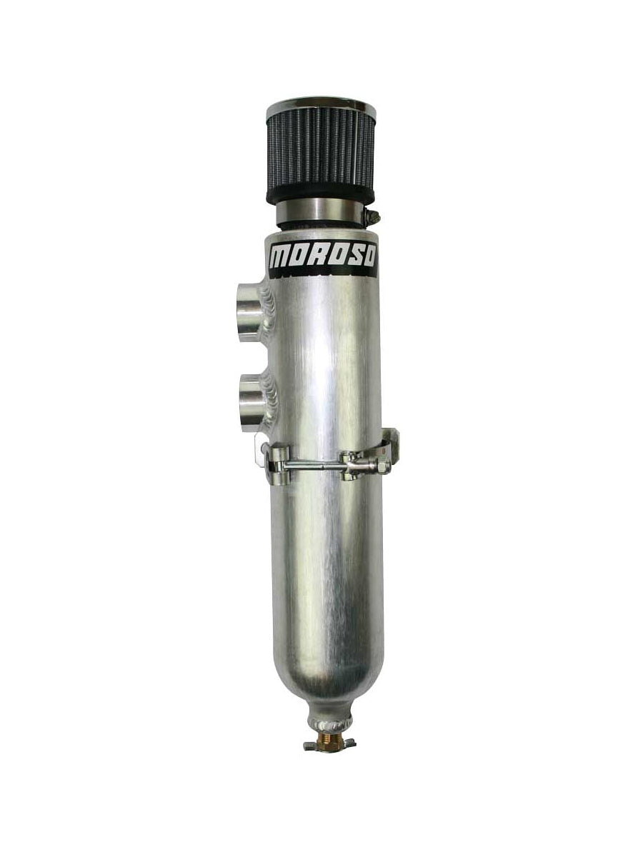MOROSO 85394 Breather Tank 1.5 Quart with Dual 16 AN Female Inlets and Aluminum Construction