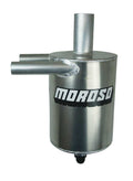MOROSO Breather Tank 85395 1.5 Gallon Aluminum Clamp-On with Dual 1-1/4 Inch Hose Barb Inlet and 2 Inch Exhaust Tube