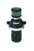 MOROSO 85397 Compact Breather Tank Billet Aluminum Black Anodized with Dual 8 AN Female Inlet and 8 AN Male Adapters