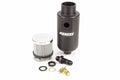 MOROSO Poly Breather Tank with 8AN Fitting and Petcock Drain, 3.125 Inch Diameter, 10.5 Inch Tall, Black