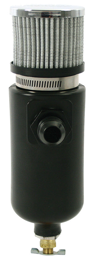 MOROSO 85406 1 Quart Breather Tank with 6AN Inlet Black Polyethylene