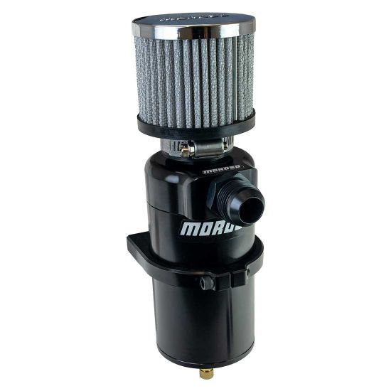 MOROSO 85412 Breather Tank/Catch Can with 3 Inch Diameter, 8.8 Inch Height, and 12AN Male Inlet