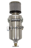 MOROSO 85455 Aluminum Breather Tank Kit, 3.125 Inch Diameter, 11.5 Inch Tall, 1 Quart Capacity, Natural Finish