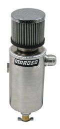 MOROSO Alum. Breather Tank with -12AN Fitting, 3.125-inch Diameter, 11.5-inch Height, 1 Quart Capacity