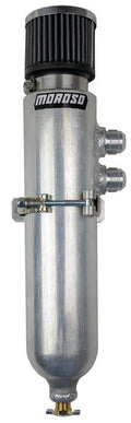 MOROSO 85466 Breather Tank 2.5 Quart Aluminum Natural Finish with T-Bolt Mount and Petcock Drain