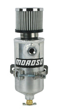 MOROSO 85473 Aluminum Breather Tank with T-Bolt Mounting Clamp, 3.125 Inch Diameter, 11.5 Inch Height, 1 Quart Capacity