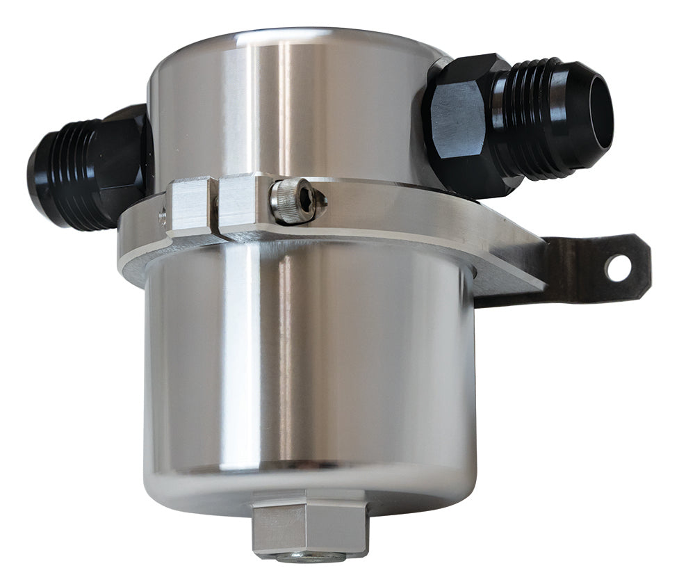 MOROSO 85495 Air/Oil Separator for Vacuum Pump, 3-inch Diameter, Polished Aluminum