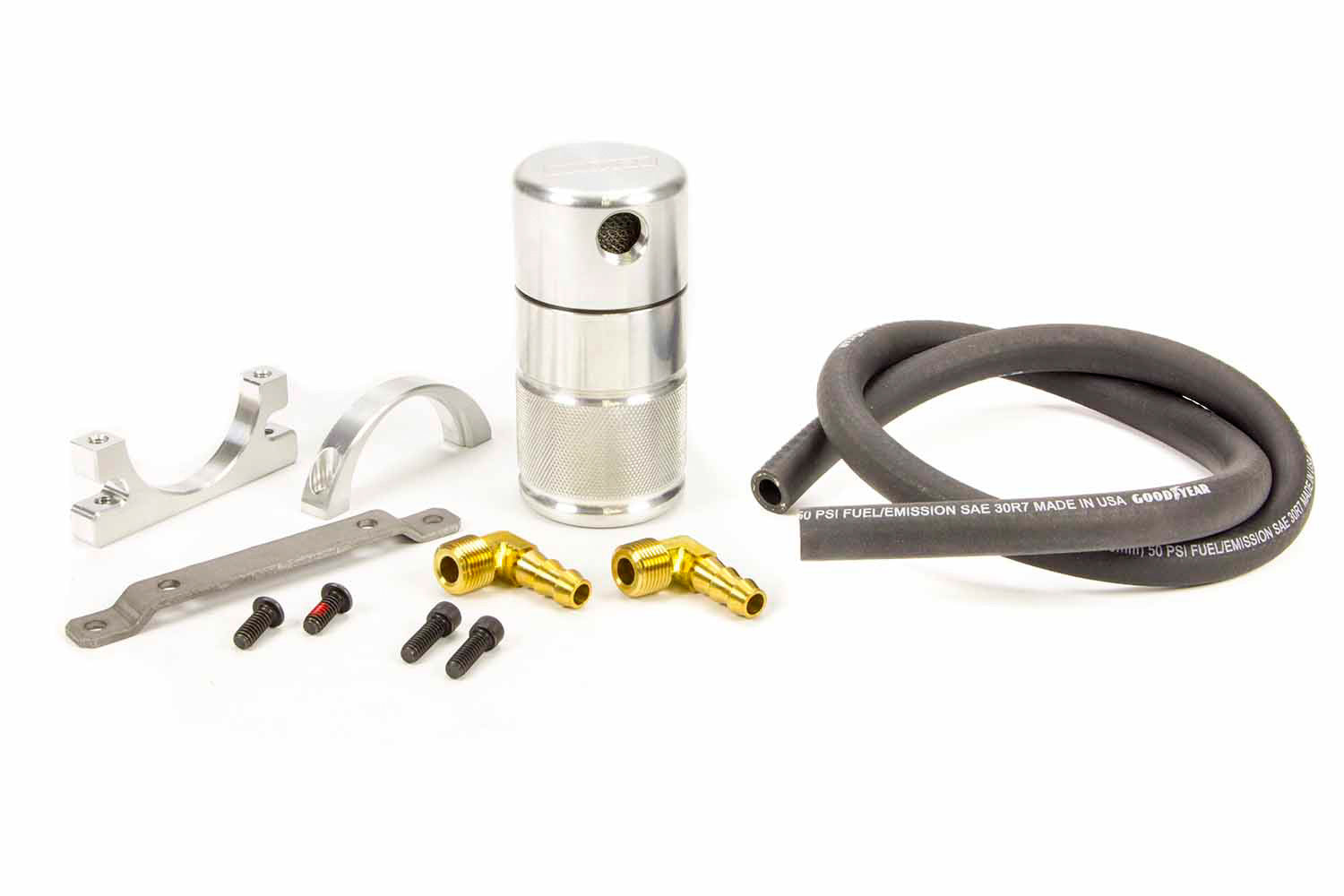 MOROSO 85496 Air Oil Separator, 3.75 Inch Diameter, Aluminum, Satin Finish, Universal Fit