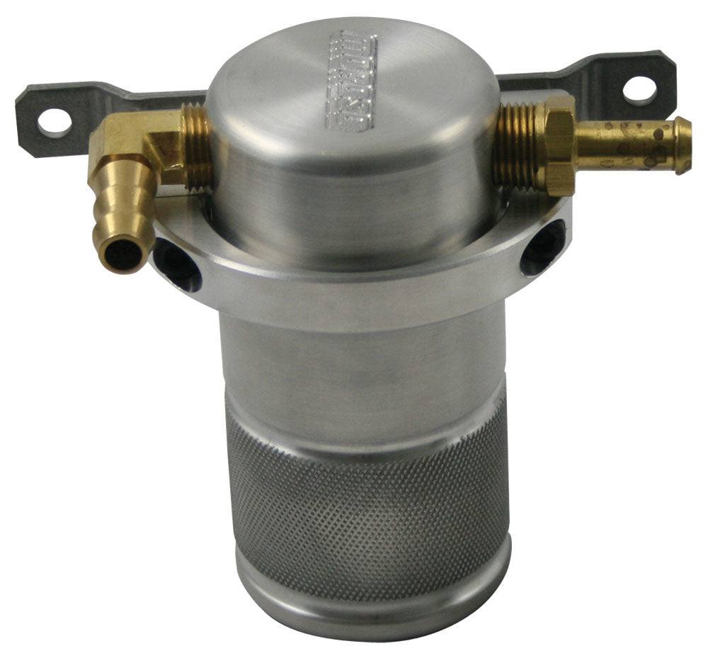 MOROSO 85600 Air/Oil Separator for Mazda Miata 1990-2005 with 2.125 Inch Diameter and Aluminum Finish