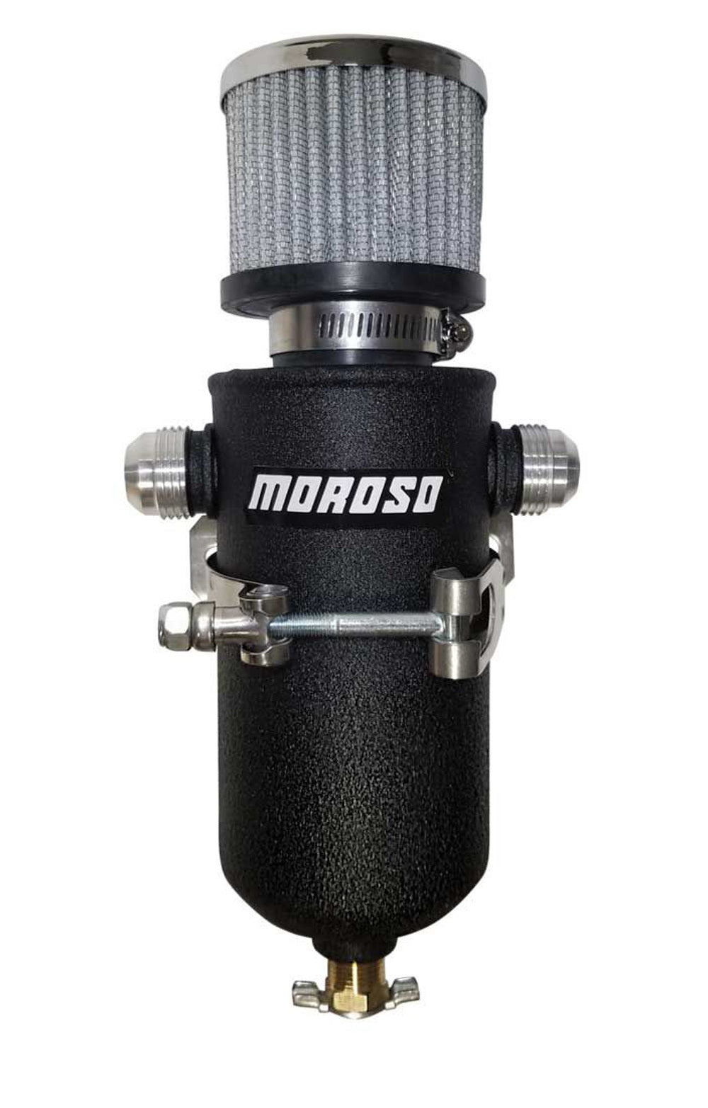 MOROSO 85753 Remote Breather Tank with Dual 12 AN Fittings and Petcock Drain