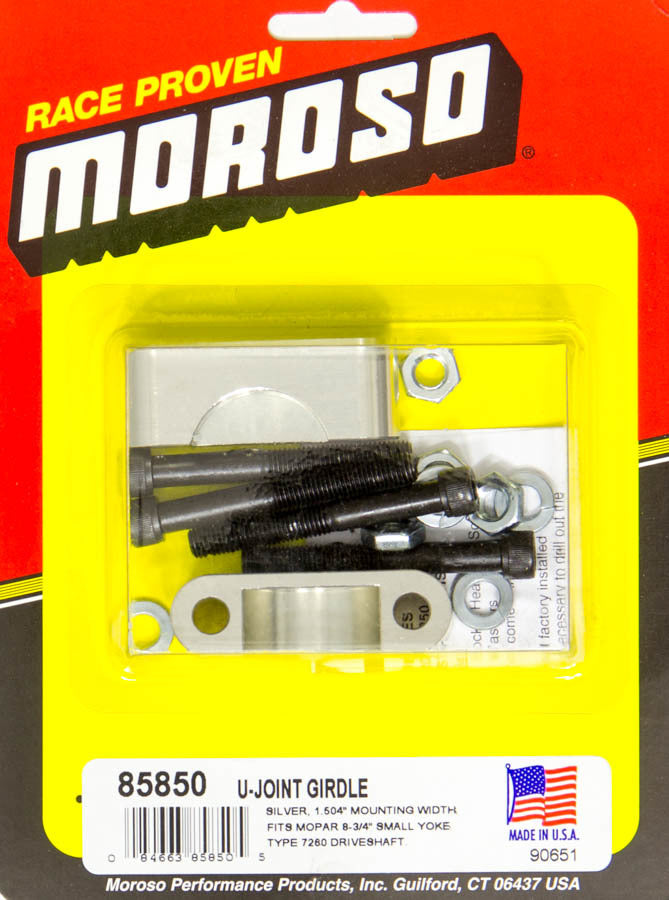 MOROSO U-Joint Girdles 85850 Aluminum Silver Anodized Small Yoke for Mopar 8-3/4