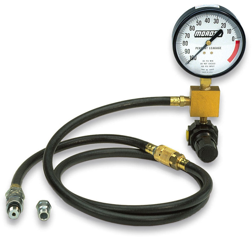 MOROSO Cylinder Leakage Tester Part Number 89600 Mechanical Analog Leak Down Tester with 4 ft Hose