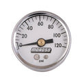 MOROSO 89611 Oil Pressure Gauge, 0-120 PSI, Mechanical, Analog, 1-1/2 Inch Diameter, White Face with 1/8 Inch NPT Port