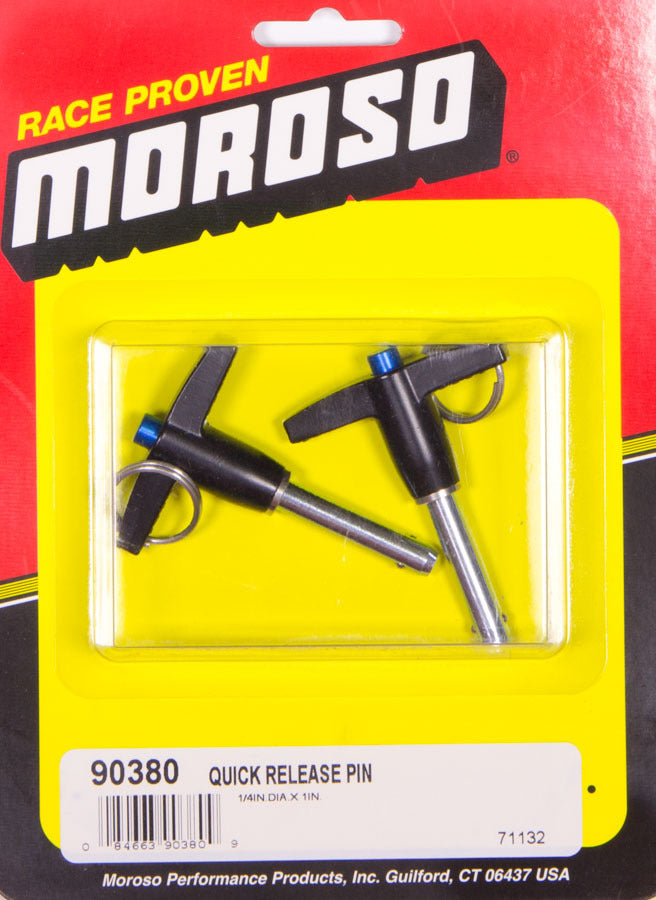 MOROSO Quick Release Pins 90380, 1/4 Inch Diameter, 1 Inch Length, T-Handled, Pair