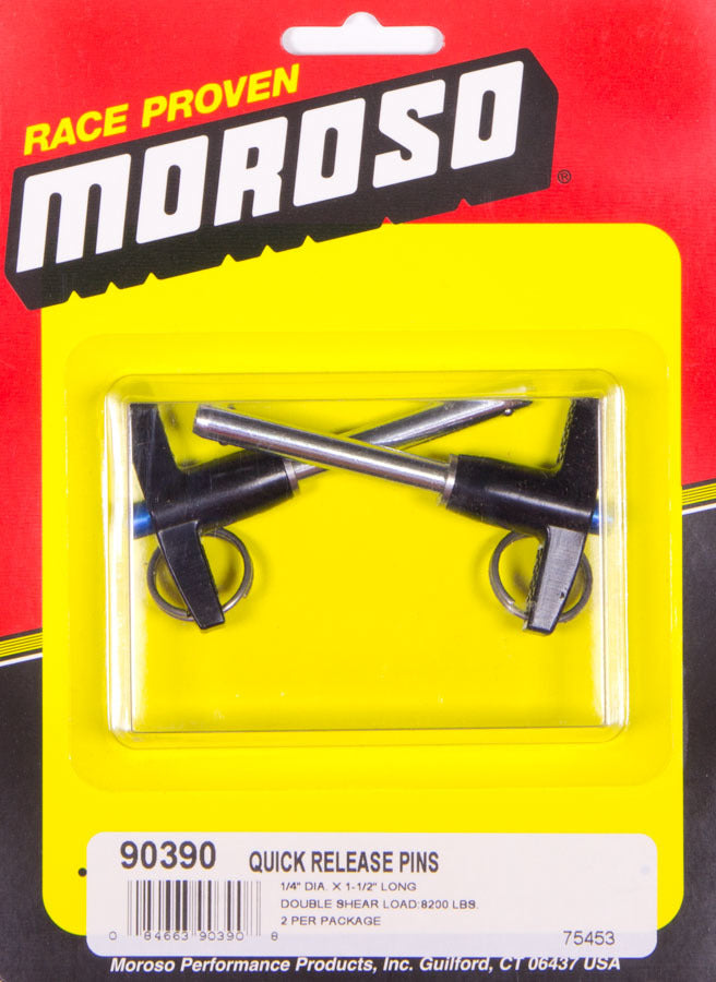 MOROSO Quick Release Pins Pair 1/4 Inch Diameter by 1-1/2 Inch Length with T-Handle