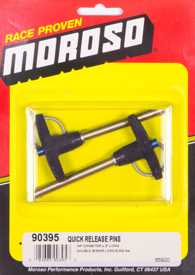 MOROSO Quick Release Pins 90395, 1/4 Inch Diameter, 2 Inch Length, T-Handled Pair