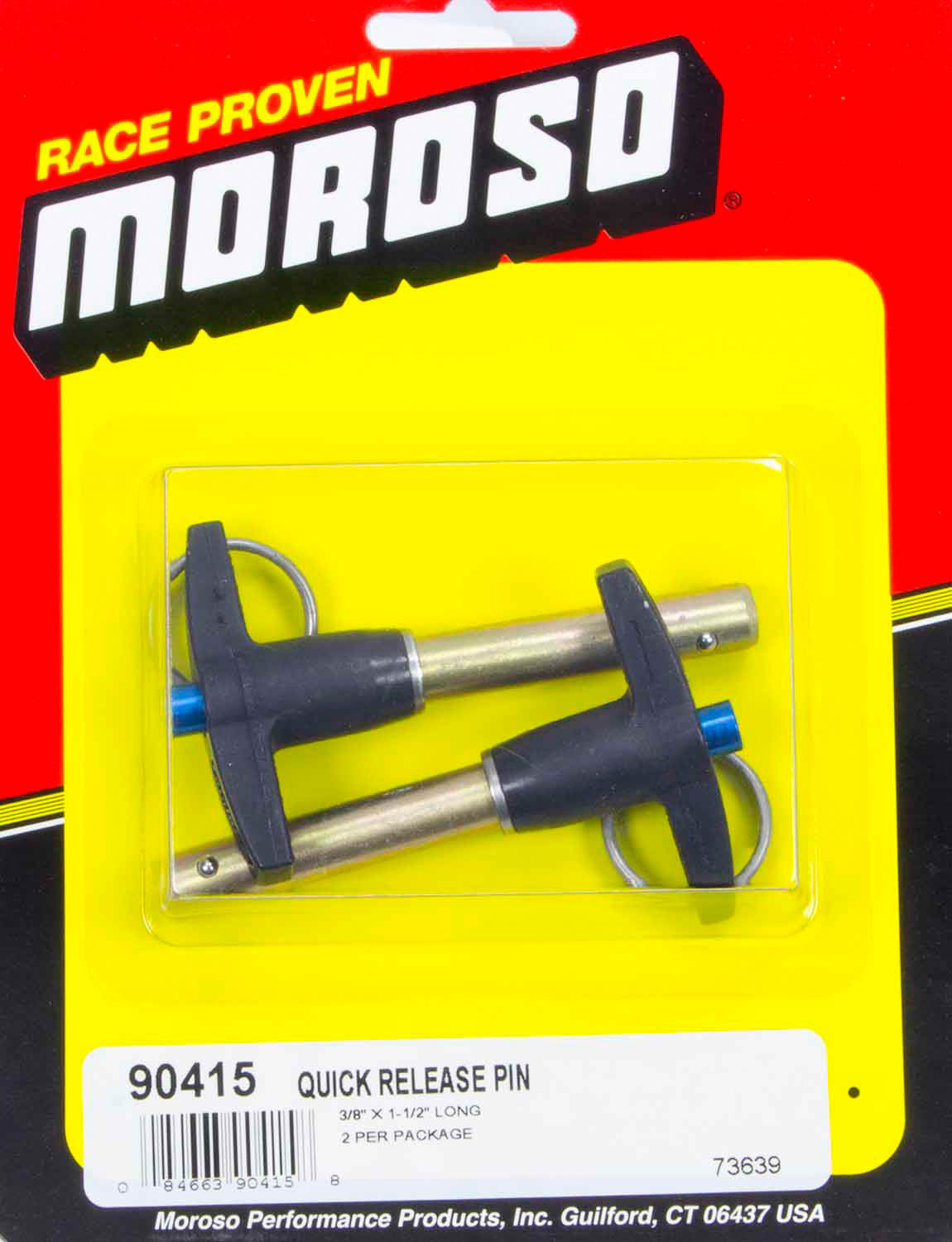 MOROSO Quick Release Pins Pair 3/8 Inch Diameter 1-1/2 Inch Length T-Handle