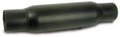 MOROSO 94050 Spiral Flow Racing Muffler with 2.5-Inch Inlet and Outlet, 12x4-Inch Round Body, 16 Inches Long, Steel with Black Paint Finish