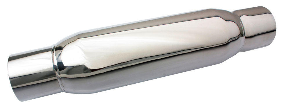 MOROSO 94055 Stainless Steel Spiral Flow Muffler, 3-Inch Inlet and Outlet, Polished Finish