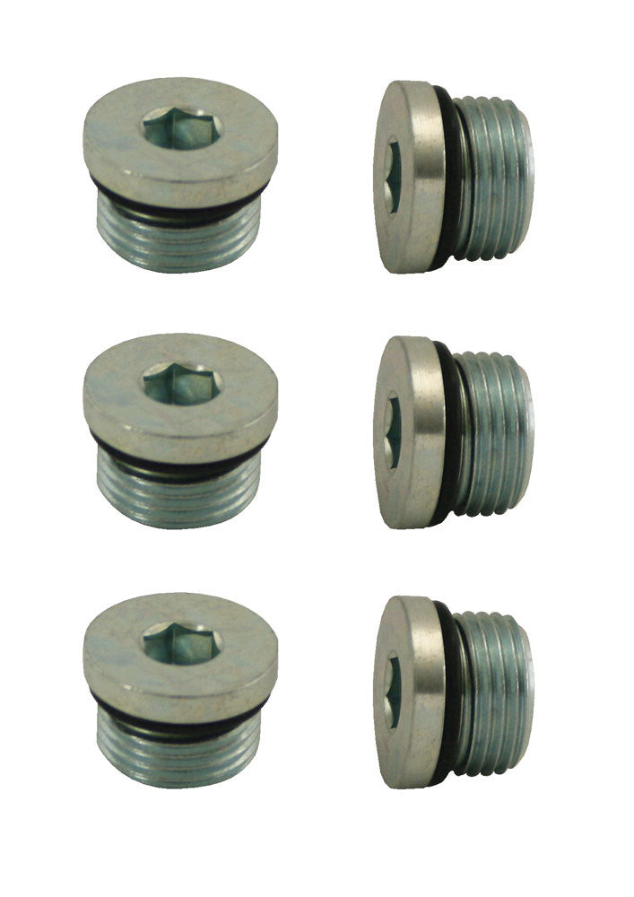 MOROSO 97005 Drain Plug with O-Ring, 3/4-16 Thread, Steel, Zinc Oxide Finish, Set of 6