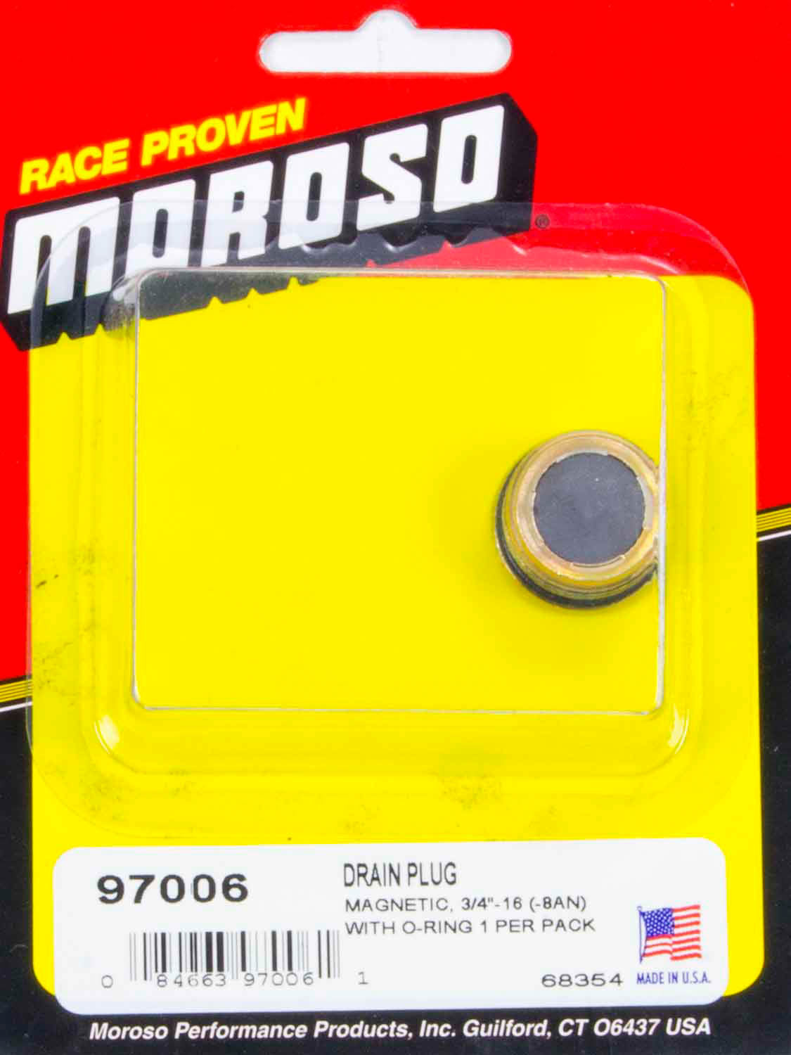 MOROSO Magnetic Drain Plug 3/4-16 Inch Thread Steel Zinc Oxide Allen Head