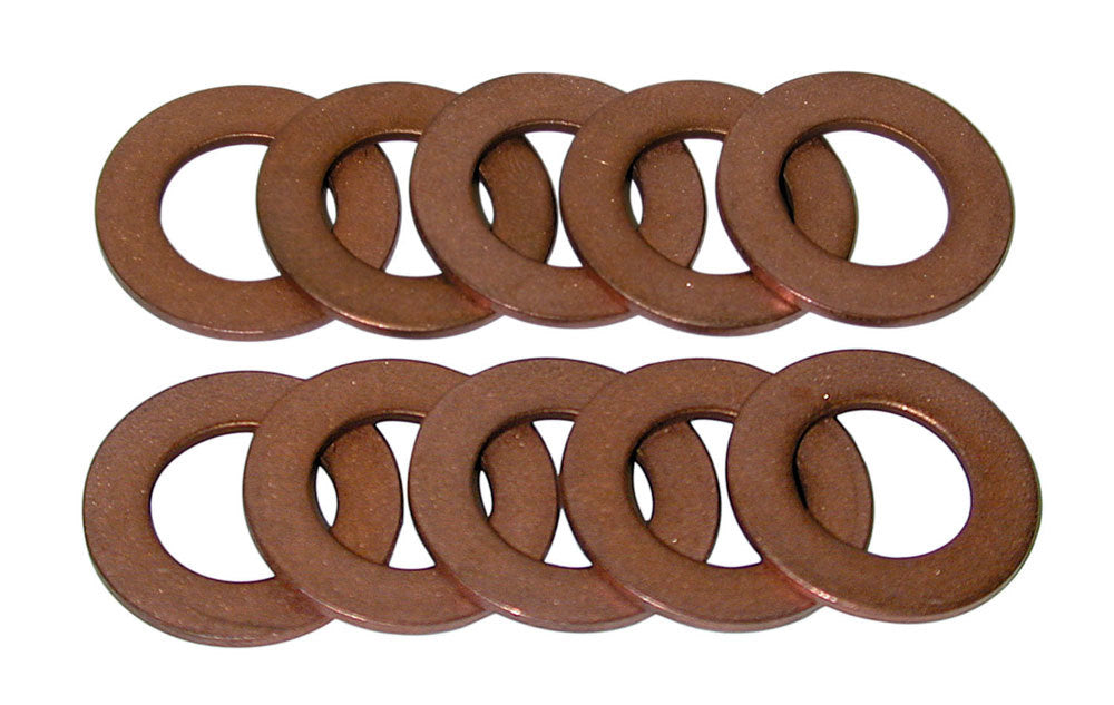 MOROSO 97010 Copper Drain Plug Washers, 0.5 Inch Inner Diameter, 0.875 Inch Outer Diameter, Set of 10