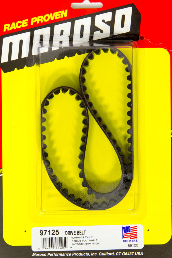 MOROSO 97125 Radius Drive Belt, 23.6 Inch Length, 1 Inch Width, 8mm Pitch