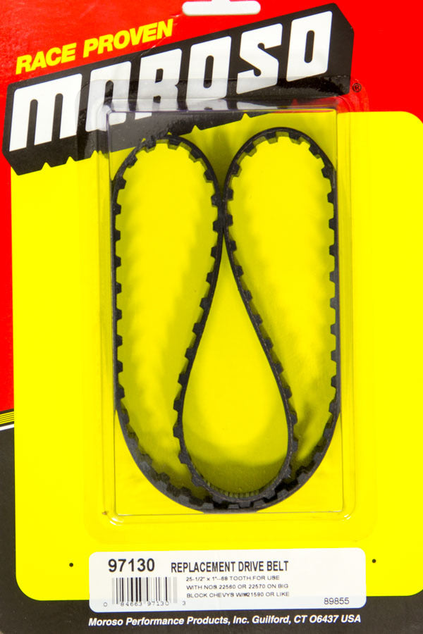 MOROSO Gilmer Drive Belt 97130, 68 Tooth, 25.5 Inch Length, 1 Inch Width, 3/8 Inch Pitch