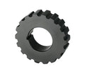 MOROSO 97172 18 Tooth Gilmer Drive Crank Pulley, Aluminum, Black Anodized, 0.5 Inch Wide, 3/8 Inch Pitch, 1 Inch Mandrel, 1/8 Inch Keyway