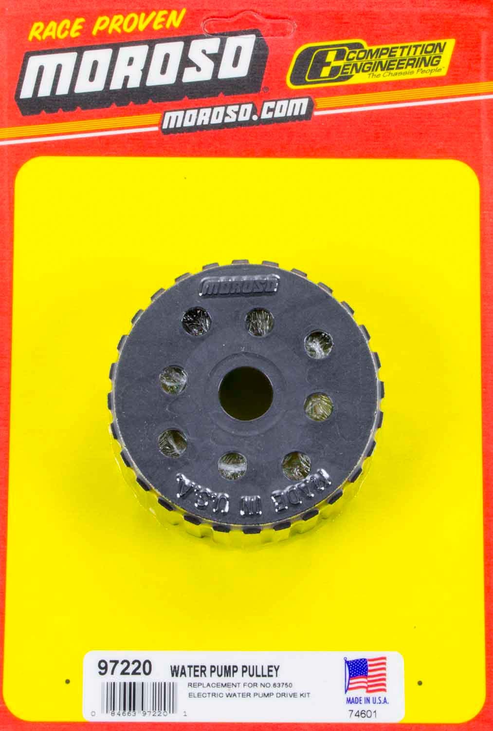 MOROSO 97220 Electric Water Pump Pulley, 28 Tooth, 2 Inch Wide, Black Plastic