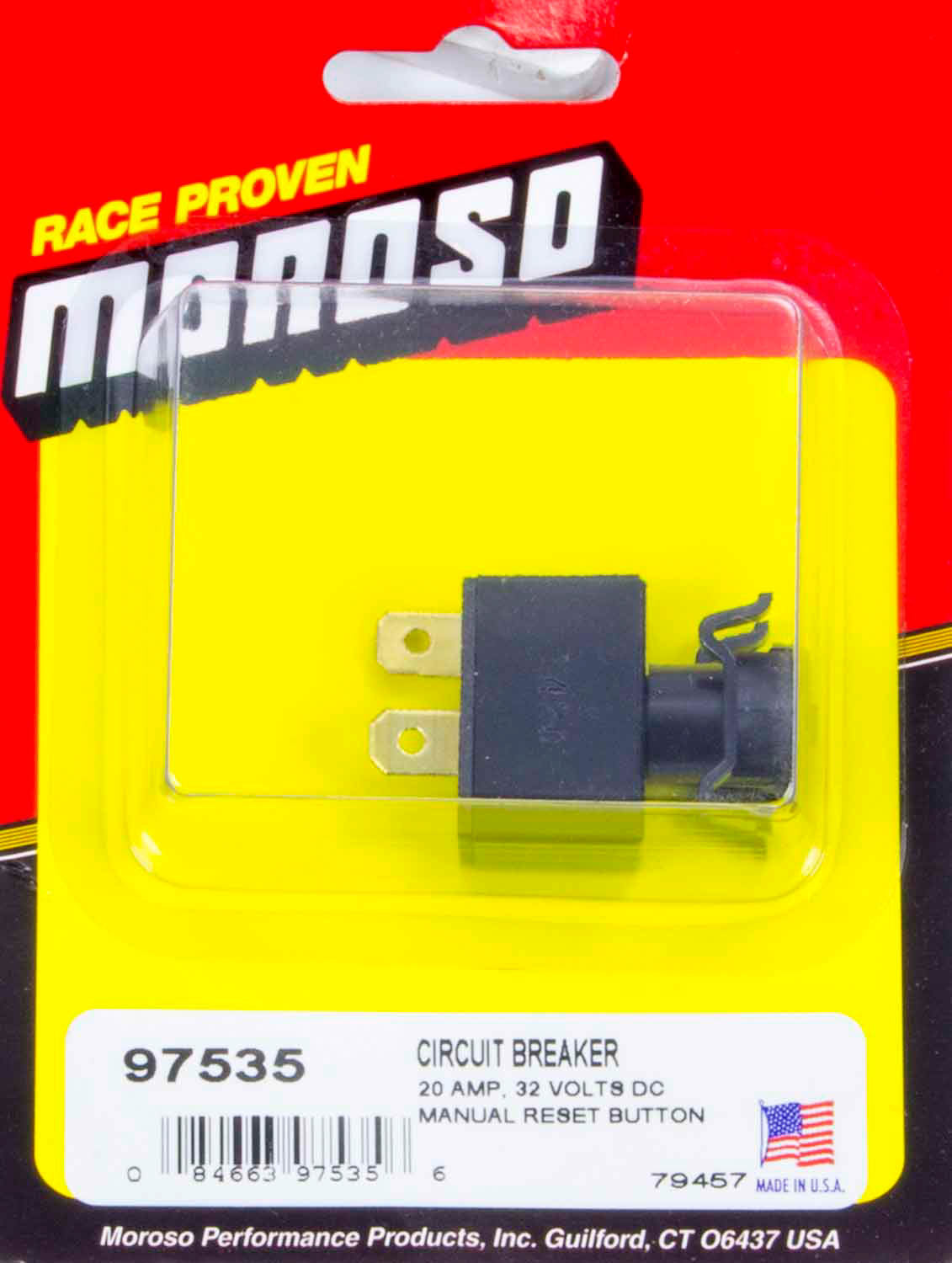 MOROSO 97535 Replacement Circuit Breaker, 20 Amp, Moroso Style Switch Panel