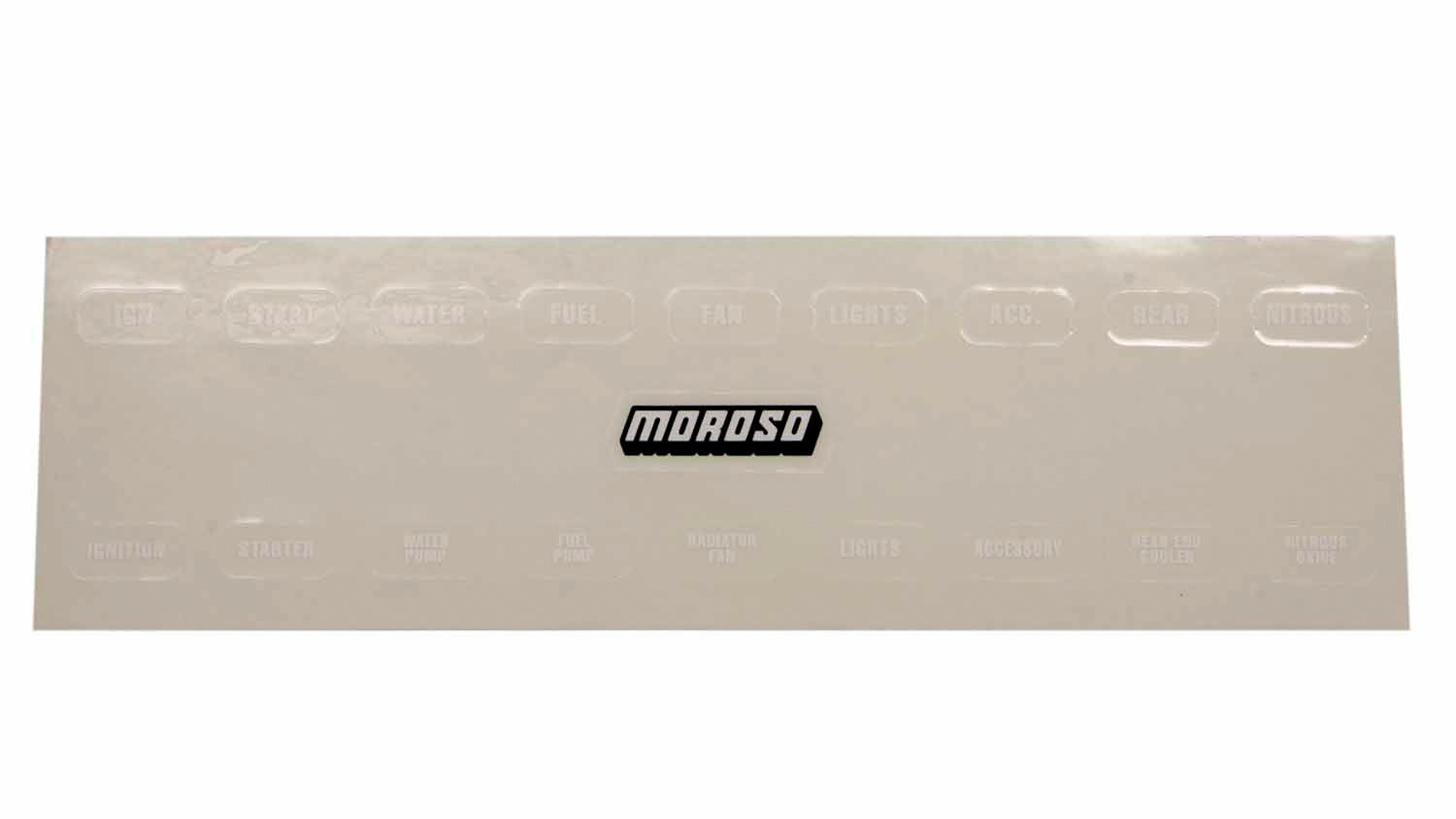 MOROSO 97542 Switch Panel Label Sheet for Moroso Rocker Style Switch Panels