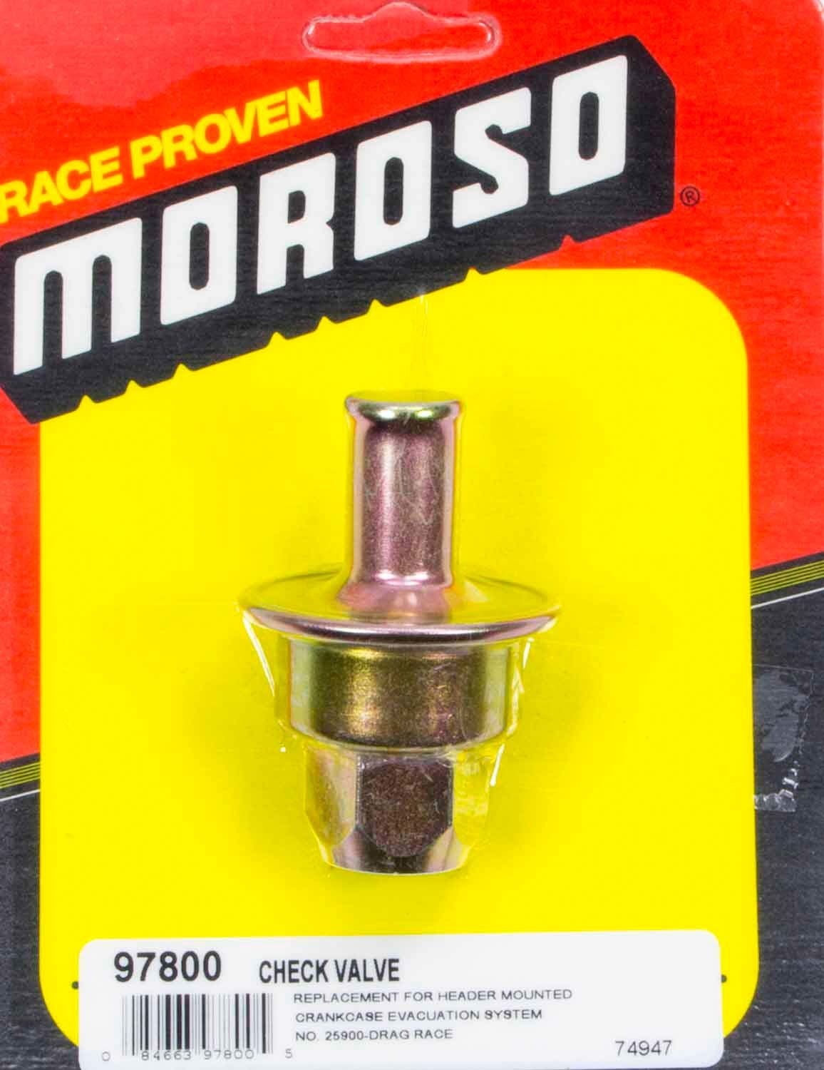 MOROSO Check Valve 97800 Steel 1/2 Inch NPT Female Inlet 5/8 Inch Hose Barb Outlet