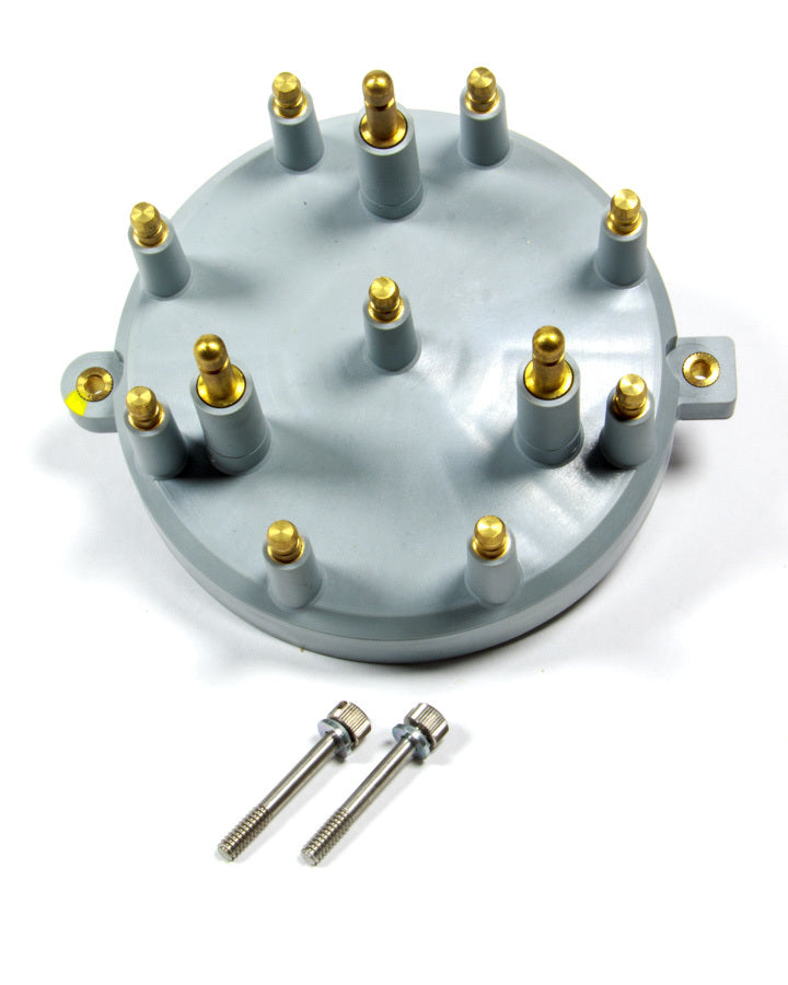 MOROSO 97852 Distributor Cap for 72256 Series HEI Style, Brass Terminals, Plastic Housing, Gray, Non-Vented