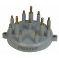 Moroso Distributor Cap 97855 HEI Style Brass Terminals, Screw Down, Plastic Gray, Non-Vented