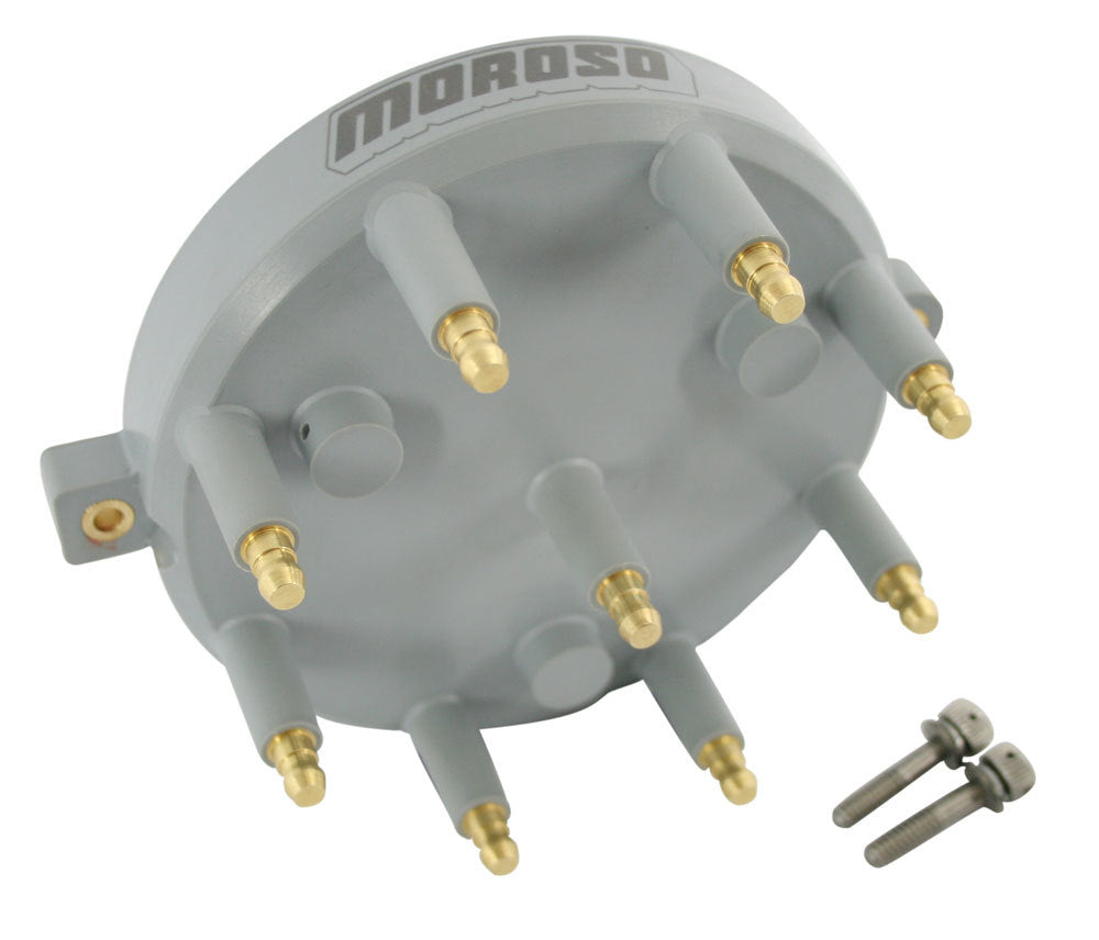 MOROSO 97856 Distributor Cap for HEI Ignition Systems, Brass Terminals, Screw Down, Plastic Gray Non-Vented
