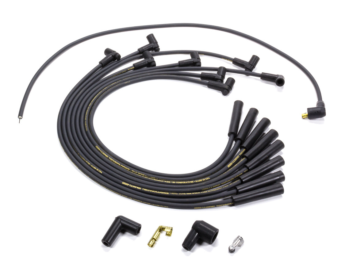 MOROSO 9875M Mag-Tune Spiral Core Spark Plug Wire Set for Big Block Chevy HEI with 8mm Black Straight Boot
