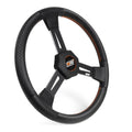 MPI USA MPI-D3-15 Dirt Racing Steering Wheel, 15-Inch Flat Diameter, 3-Spoke, Black Foam Grip, Aluminum Construction