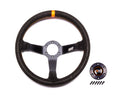 MPI USA MPI-DO-H60 60mm 6-Bolt Drifting Steering Wheel with Black Suede Grip and Orange Stripe