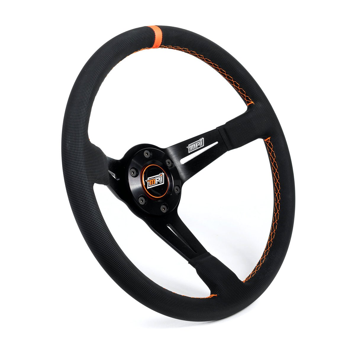 MPI USA MPI-DO-H60-PX Off Road 14 Inch Steering Wheel with Aluminum Construction and Black Synthetic Grip