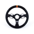 MPI USA MPI-DRG-R5346 Drag Race Steering Wheel 13-Inch Diameter with Black Synthetic Grip and Orange Stripe