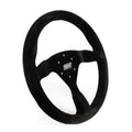 MPI USA MPI-F2-14-B Track Day Steering Wheel, 14 Inch Diameter, Black Suede Grip, Aluminum Construction, 3-Spoke Design