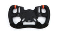 MPI USA MPI-GT-RA-330 Open Top GT Car Steering Wheel 13 Inch Black Alcantara with Orange Stripes